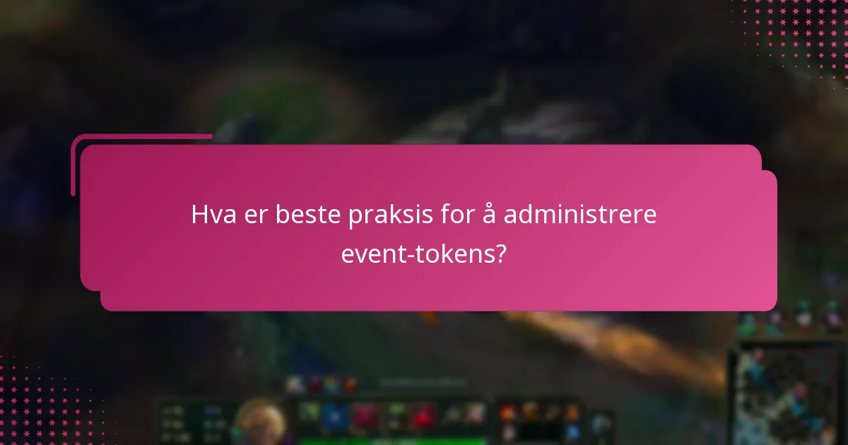 Hvordan opprette event-tokens trinn-for-trinn?
