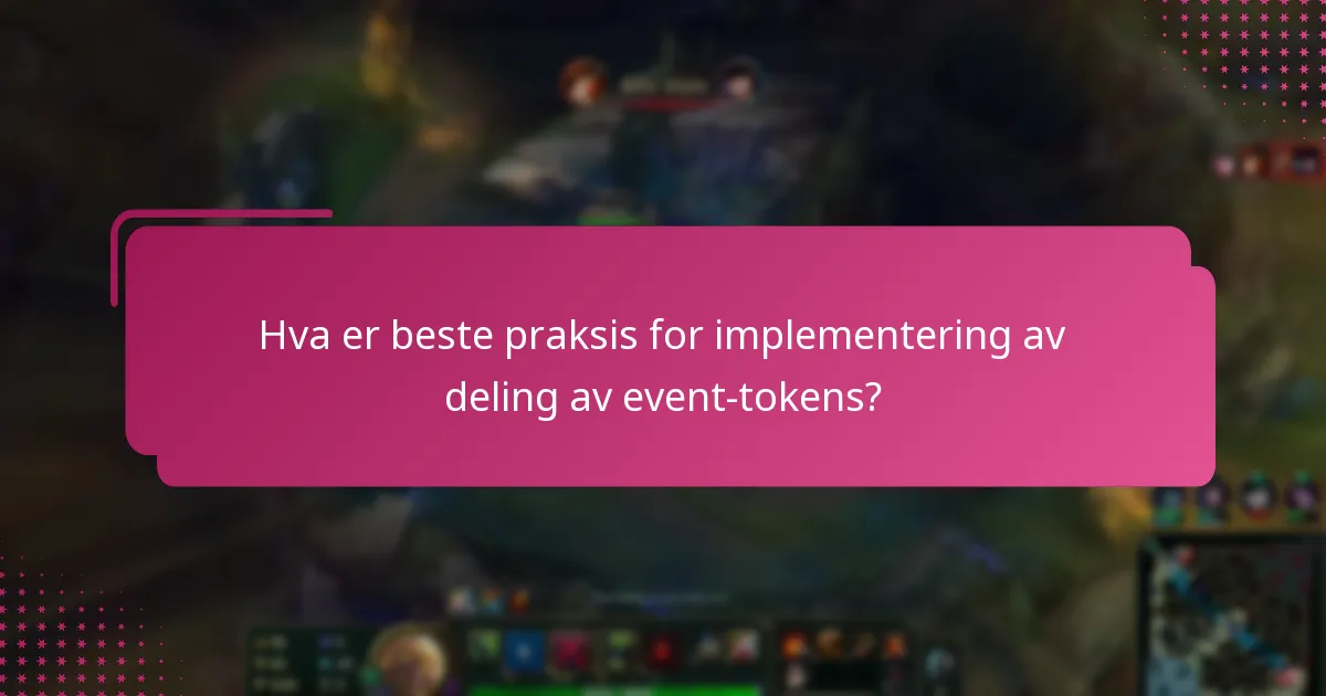 Hvordan fungerer samfunnsutvekslinger i deling av event-tokens?