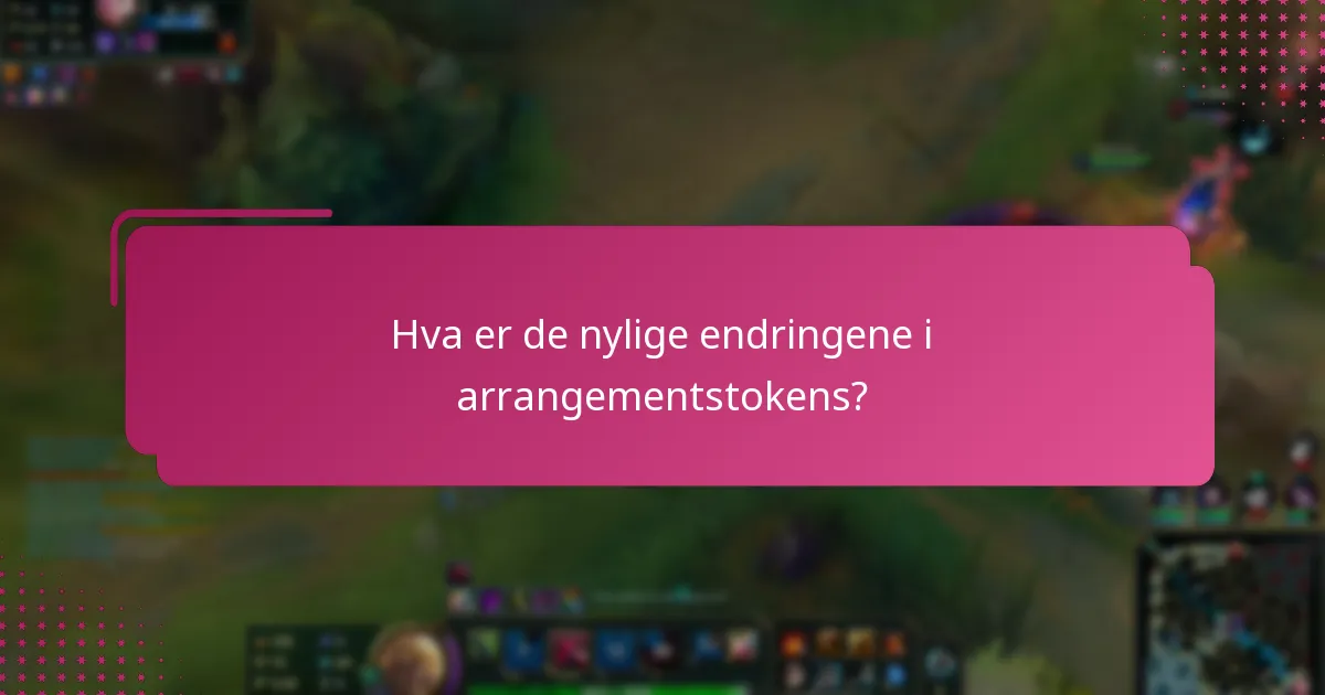 Hvilke nye funksjoner har blitt lagt til arrangementstokens?