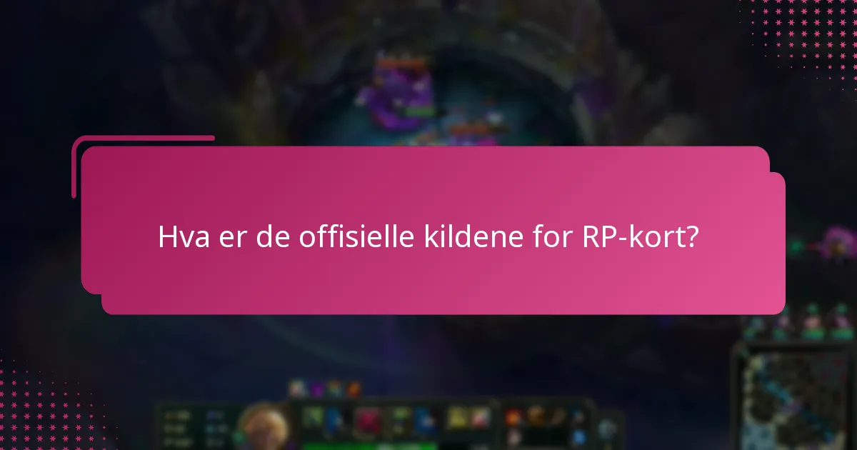 Hvor kan jeg finne RP-kort?