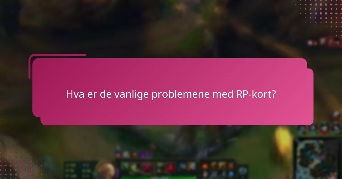 Hvordan kan jeg feilsøke RP-kortproblemer?