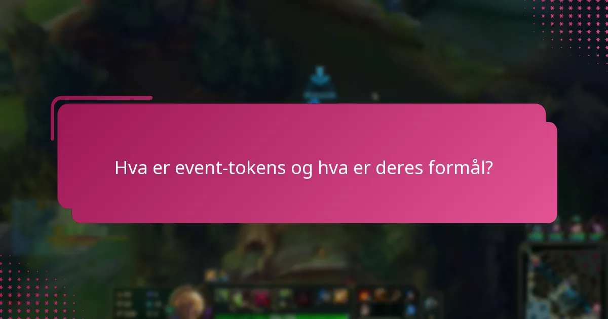 Hva er beste praksis for å administrere event-tokens?