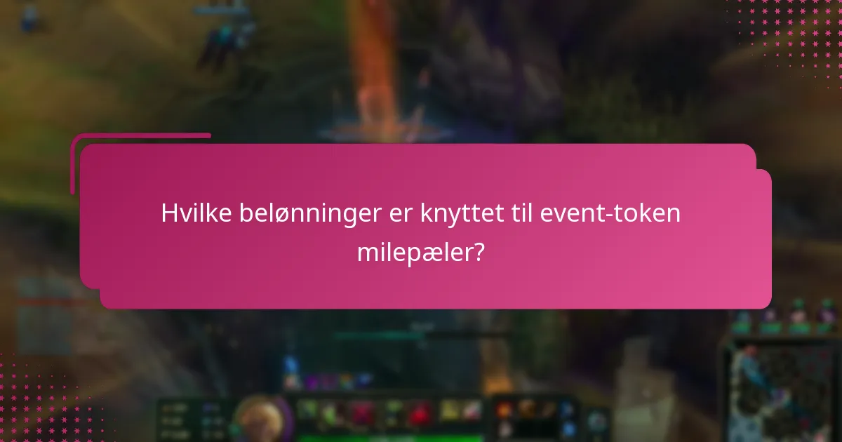 Hvilke belønninger er knyttet til event-token milepæler?